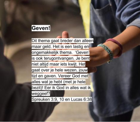 Geven: geef jij uit liefde voor God en de ander?