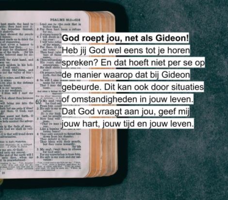 God roept jou net als God Gideon riep